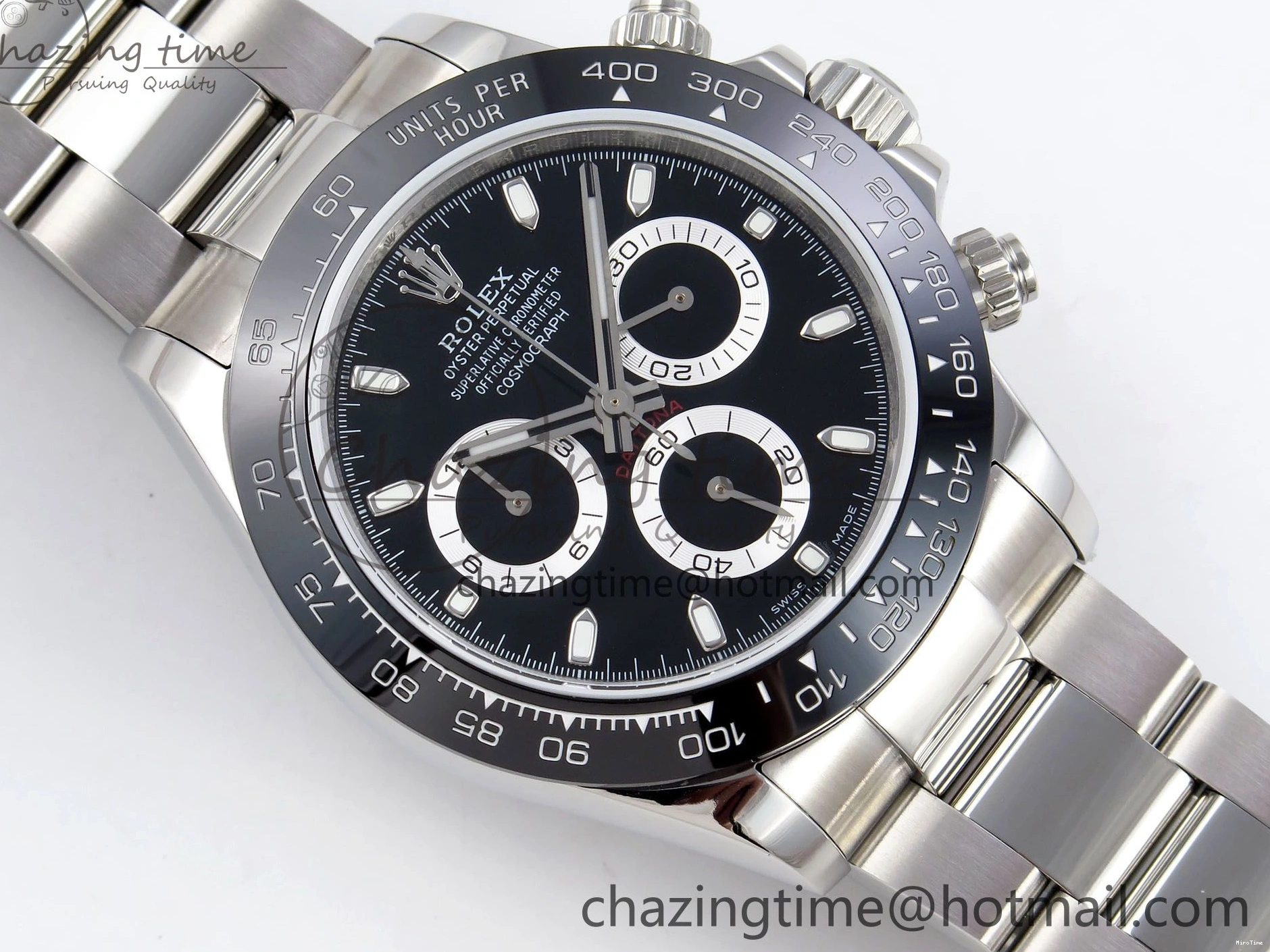 MiroTime 0322 Breathable Daytona 116500 JDF 1:1 Best Edition 904L Steel Black Dial on SS Bracelet A 1337